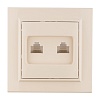 Минск Розетка RJ-45 2-местная СП бежевая EKF