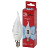 LED BXS-8W-840-E14 R ЭРА (диод, свеча на ветру, 8Вт, нейтр, E14) (10/100/2800