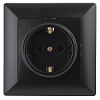 4-202-05  Intro Розетка 2P+E Schuko, 16А-250В, СУ, Solo, антрацит