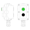 Взрывонепроницаемый пост управления из алюминия LCSD-02-B-MC-L1G(220)x1-P1B(11)x1-PCMB-KAEPM3MHK-26