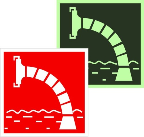 Знак металл F07 "Пожарный водоисточник" (200x200) фотолюминесцентный EKF PROxima