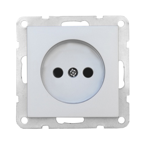 Розеткабез з/к, со шторками (серебристый металлик) LK80 Розеткабез з/к, со шторками (серебристый металлик) LK80