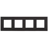 14-5204-05 Эл/ус ЭРА Рамка на 4 поста, металл, Эра Elegance, чёрный+антр