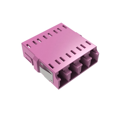 Адаптер LC/UPC-Quad, Senior/Senior, SC-Duplex footprint, OM4, пурпурный