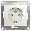 GLOSSA РОЗЕТКА с заземлением со шторками, 16А, механизм, ПЕРЛАМУТР