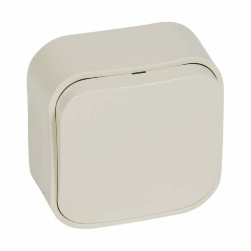 QUTEO Выключ. 1-кл. о/у самовозвр. 6А б/к сл. кость