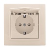 Розетка 1-местная СП с/з Минск с крышкой 16А бежевая с защ. штор. EKF