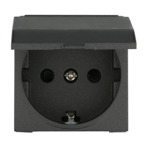 Розетка с з/к, шторками и крышкой (черный бархат) LK45 Розетка с з/к, шторками и крышкой (черный бархат) LK45