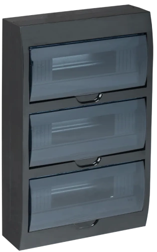 Корпус модульный пл. нав. ЩРН-П-36 черный IP41 IEK