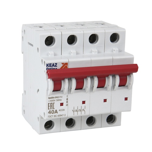 Выключатель нагрузки модульный OptiDin BM63P-440-ОМ4-РЕГ (ВМ63Р) Выключатель нагрузки модульный OptiDin BM63P-440-ОМ4-РЕГ (ВМ63Р)