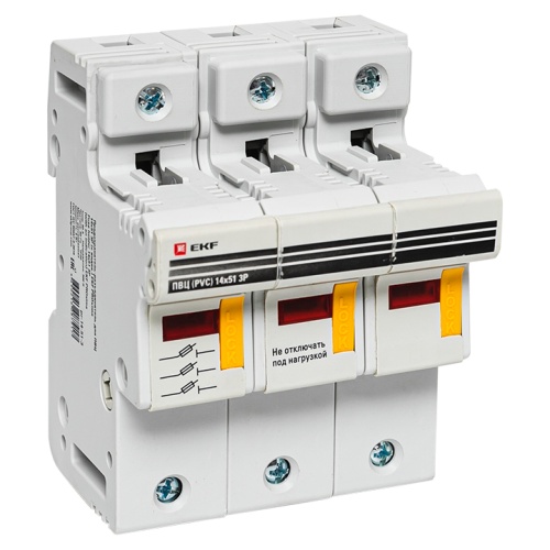 Предохранитель-разъединитель для ПВЦ 14x51 3P (с индикацией) EKF Предохранитель-разъединитель для ПВЦ 14x51 3P (с индикацией) EKF