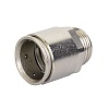Муфта труба-коробка д.25мм, IP66/IP67, М25х1,5, никелированная латунь (упак. 5 шт)
