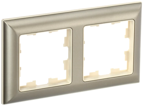 BRITE Рамка 2-мест. РУ-2-Бр беж./шамп. IEK BRITE Рамка 2-мест. РУ-2-Бр беж./шамп. IEK