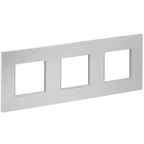SKANDY Рамка 3-мест. SK-F33S металл сереб. IEK