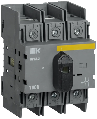 Выключатель-разъединитель модульный ВРМ-2 3P 100А IEK