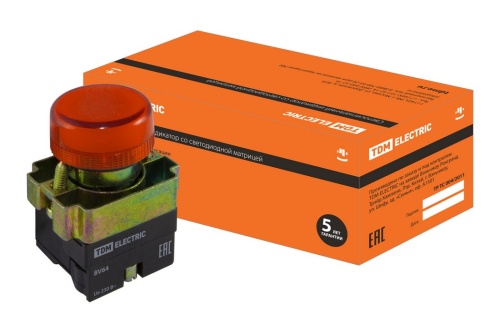 Лампа BV64 матрица d22 мм красныйTDM Лампа BV64 матрица d22 мм красныйTDM