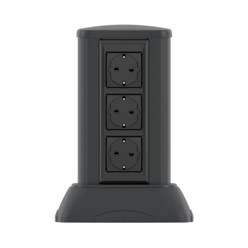 Миниколонна алюминиевая, 0.25м, цвет чёрный (упак. 1 шт)