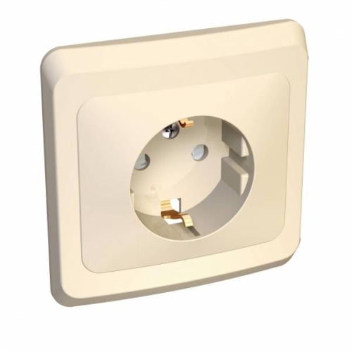 ЭТЮД С/У РОЗЕТКА с заземлением со штороками 16А 250B, КРЕМОВЫЙ, Россия ЭТЮД С/У РОЗЕТКА с заземлением со штороками 16А 250B, КРЕМОВЫЙ, Россия