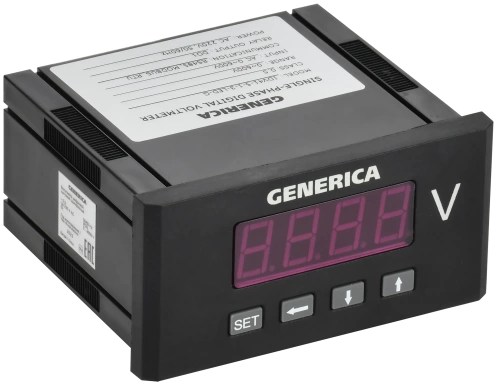 Вольтметр цифр. щит. 1-ф. DO RS-485 48х96 LED GENERICA