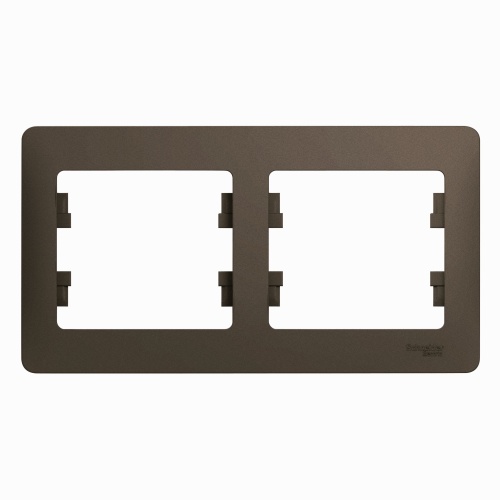 GLOSSA 2-постовая РАМКА, горизонтальная, ШОКОЛАД GLOSSA 2-постовая РАМКА, горизонтальная, ШОКОЛАД