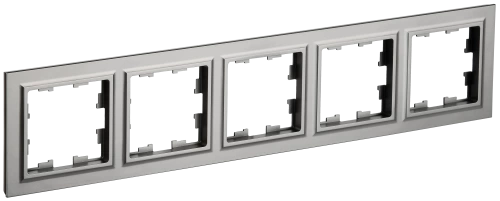 BRITE Рамка 5-мест. РУ-5-БрС сталь IEK