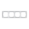 Рамка 4-постовая (серебристый металлик) LK60