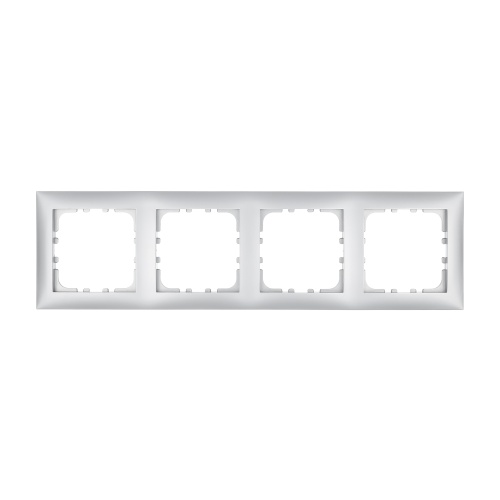 Рамка 4-постовая (серебристый металлик) LK60