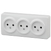 11-2207-01 Эл/ус ЭРА Розетка 3х2P, 16A-250В, IP20, ОУ, Эра Эксперт, белый