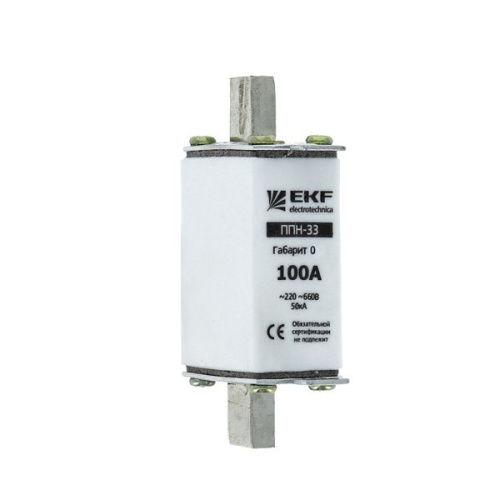 Плавкая вставка ППН-33 160/125А габарит 0 EKF Плавкая вставка ППН-33 160/125А габарит 0 EKF