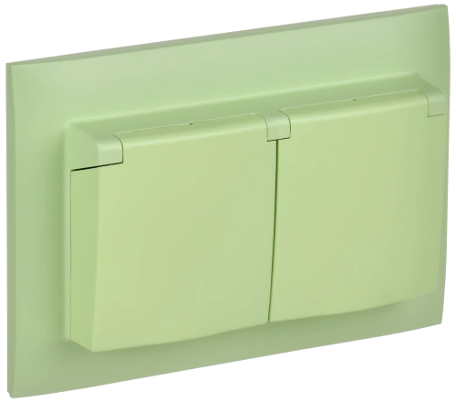 SKANDY Роз. 2-я с кр. 16А в сб IP44 SK-R12M мятн. IEK SKANDY Роз. 2-я с кр. 16А в сб IP44 SK-R12M мятн. IEK