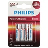 Батарейки Philips LR03P4B/51 ААА алкалиновые 1,5v 4 шт. LR03-4BL Power (4/48/144/27648)