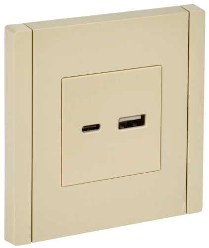 FORTE&PIANO Роз. USB A+C 18Вт FP451 ван. IEK