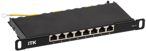 ITK 0,5U патч-панель кат.6 STP 8 портов 10" Dual IDC