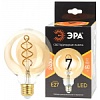F-LED G95-7W-824-E27 spiral gold ЭРА (филамент, шар спир зол, 7Вт, тепл, E27) (20/560)
