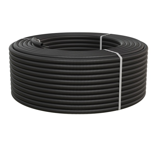 Труба ПНД гофрир. тяжелая, цвет чёрный, диам. 20мм (1шт = 100м) Экопласт