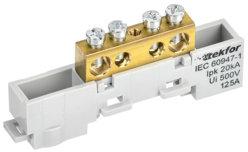 TEKFOR Шина L "фаза" неизол. на унив. держ. 8х12-4-Ср IEK