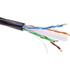 Кабель витая пара кат. 6 экранированный F/UTP, 4 пары, жила Ø 0,573 мм,для внешней прокладки, оболочка ПЭ, цвет внешней оболочки черный
