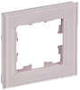 BRITE Рамка 1-мест. РУ-1-2-Бр стекло розовый матовый IEK