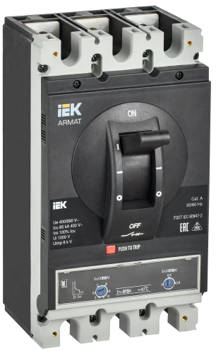 ARMAT Авт. выкл. лит. корпус 3P H 85кА 315А ТМ рег. IEK