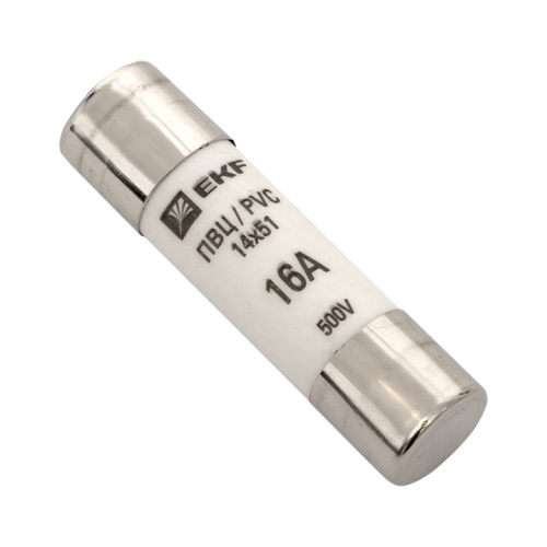 Плавкая вставка цилиндрическая ПВЦ (14х51) 16А EKF Плавкая вставка цилиндрическая ПВЦ (14х51) 16А EKF