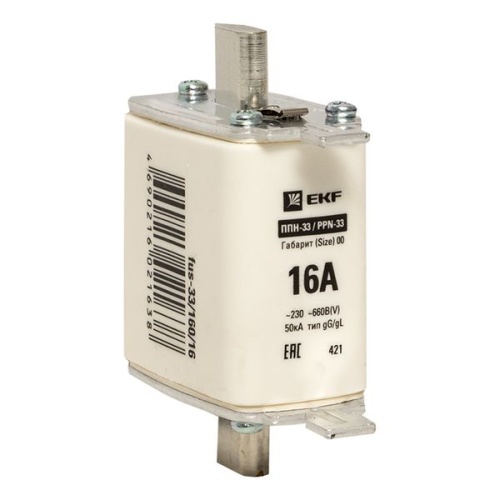 Плавкая вставка ППН-33 160/ 6А габарит 00 EKF