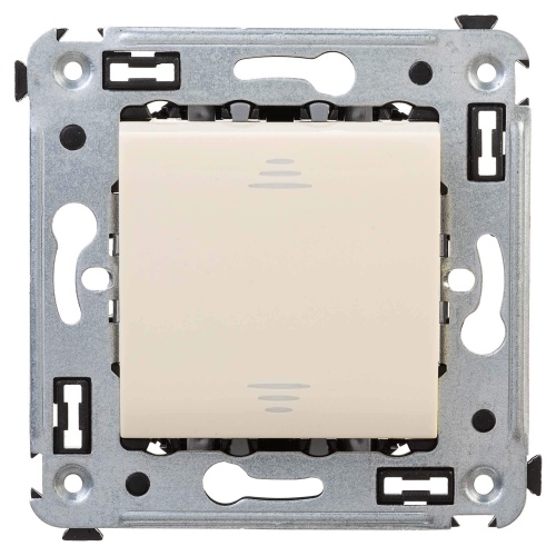 Выключатель одноклавишный в стену, "Avanti", "Ванильная дымка"