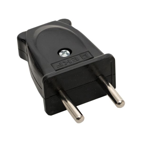 Вилка плоская б/3 черная 10А 250 В EKF Proxima EKF Вилка плоская б/3 черная 10А 250 В EKF Proxima EKF