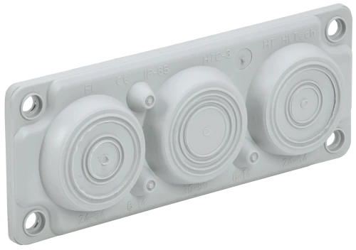 TITAN Ввод кабельный мембр. 6 отв. d=6-59мм IP65 серый IEK