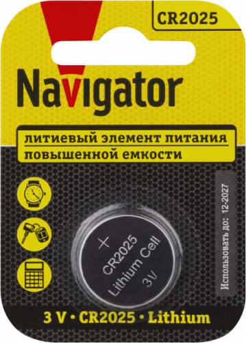 Элемент питания Navigator 93 822 NBT-CR2025-BP1