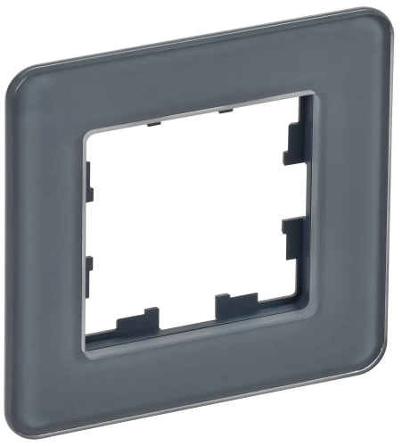 BRITE Рамка 1-мест. РУ-1-2-Бр стекло графит RE IEK BRITE Рамка 1-мест. РУ-1-2-Бр стекло графит RE IEK