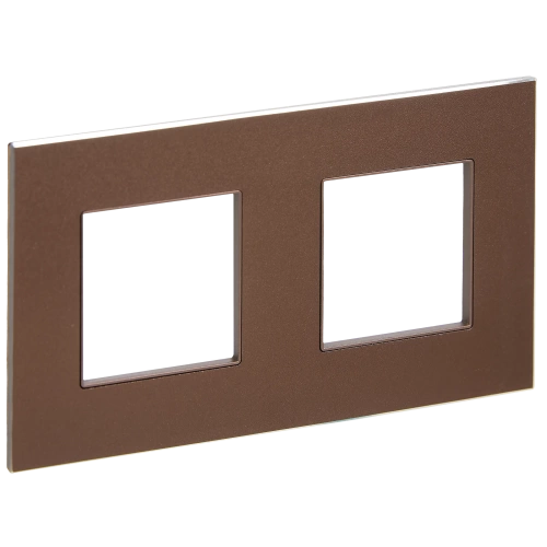 SKANDY Рамка 2-мест. SK-F32Br металл шоколад IEK