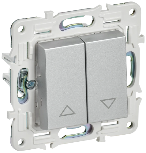 SKANDY Выключ. жалюзи 10А SK-V12S сереб. IEK