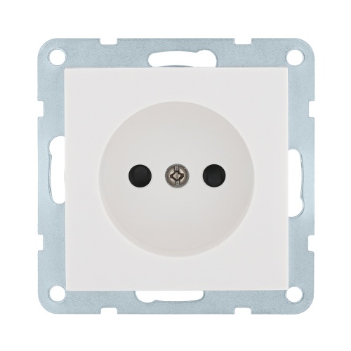 Розеткабез з/к, со шторками (белый) LK80