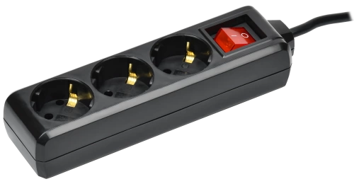 Удлинитель У03К 3 места с/з 3м 3х1мм2 16А 250В чер. IEK